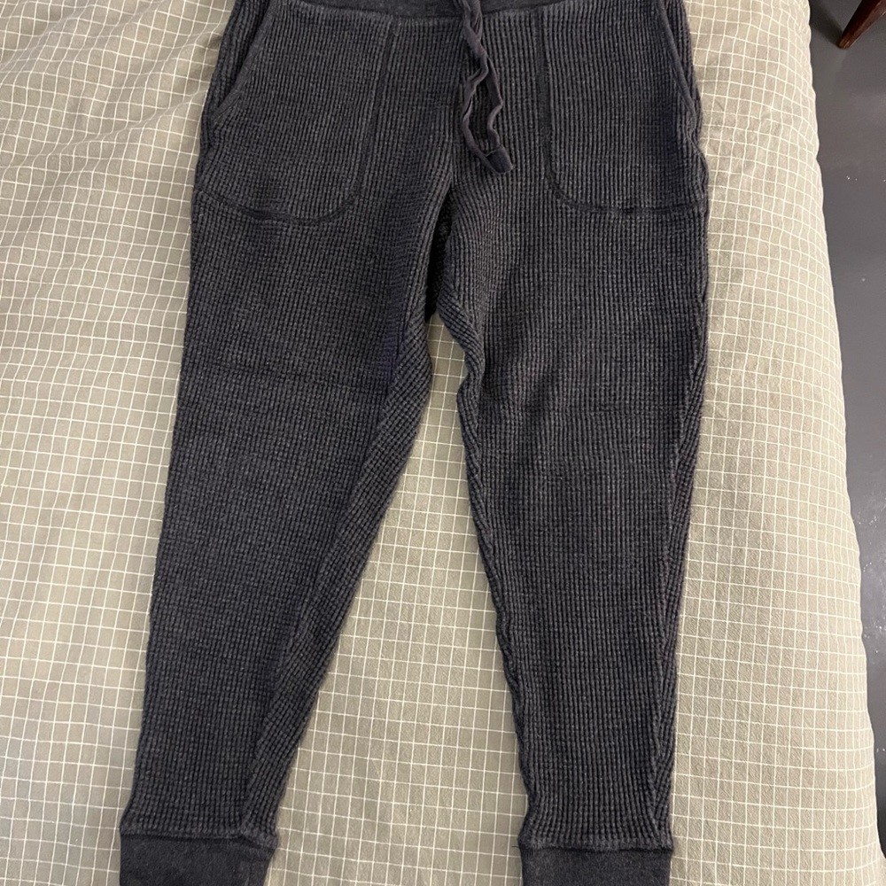 J. Crew Dark Gray Waffle Knit Joggers